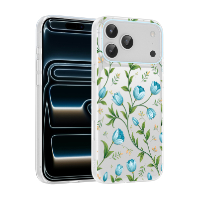 Apple iPhone 17 Pro Kılıf Kamera Korumalı Desenli Zore Klip Kapak - Zore