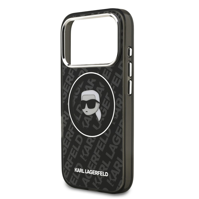 Apple iPhone 17 Pro Kılıf Karl Lagerfeld Orjinal Lisanslı IML Baskılı KL Heads Kapak - 7
