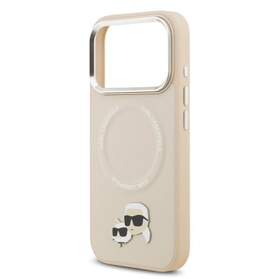 Apple iPhone 17 Pro Kılıf Karl Lagerfeld Orjinal Lisanslı M-safe Şarj Özellikli Metal Kamera ve Buton Tasarımlı K&C PU Deri Kapak - 9