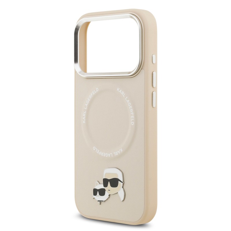 Apple iPhone 17 Pro Kılıf Karl Lagerfeld Orjinal Lisanslı M-safe Şarj Özellikli Metal Kamera ve Buton Tasarımlı K&C PU Deri Kapak - 9