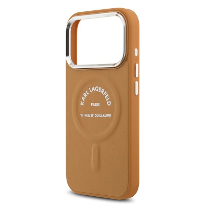 Apple iPhone 17 Pro Kılıf Karl Lagerfeld Orjinal Lisanslı M-safe Şarj Özellikli Metal Kamera ve Buton Tasarımlı Paris RSG PU Deri Kapak - 8