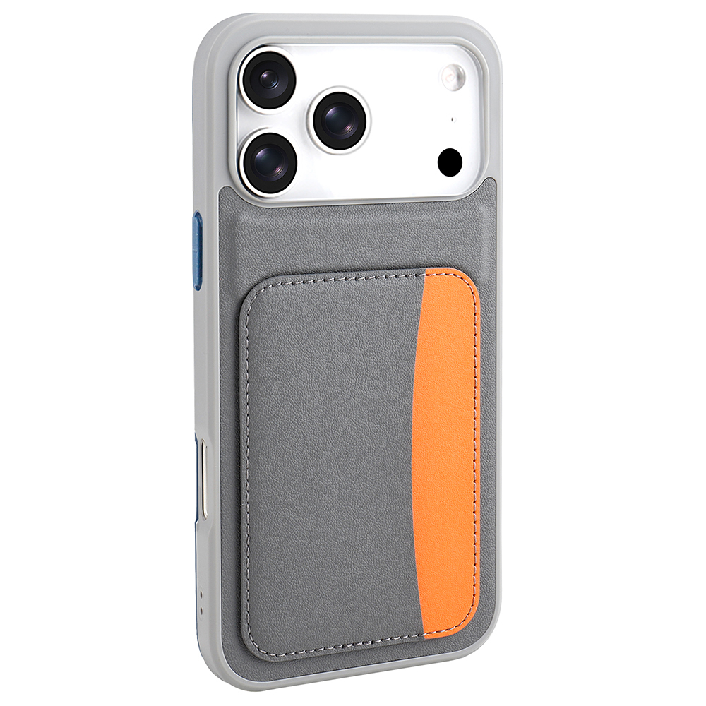 iPhone 17 Pro Kılıf Kartlıklı Zore X-Kart Silikon Kapak - Koyu Gri