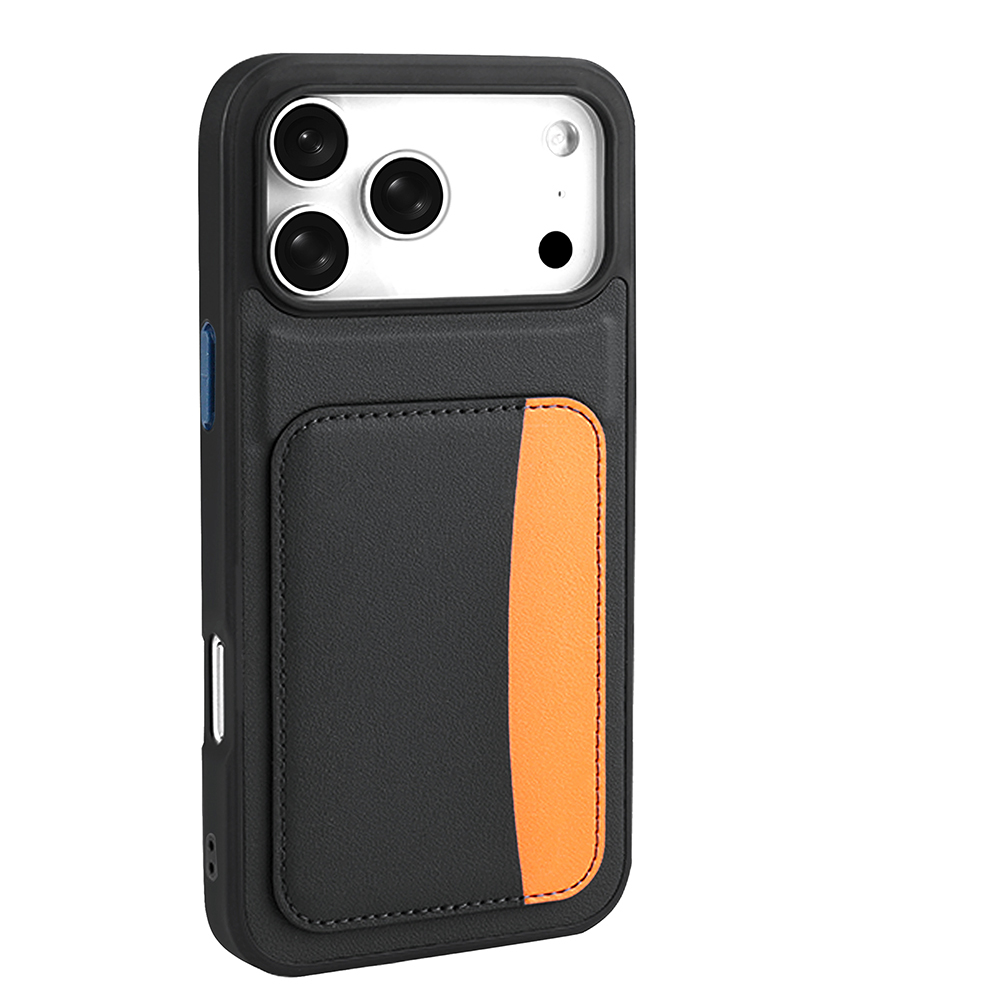 iPhone 17 Pro Kılıf Kartlıklı Zore X-Kart Silikon Kapak - Siyah