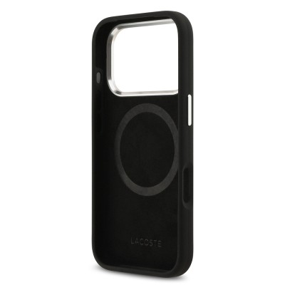 Apple iPhone 17 Pro Kılıf Lacoste Orjinal Lisanslı M-safe Şarj Özellikli İkonik Logolu Metal Kamera Çerçeveli Silikon Kapak - 29