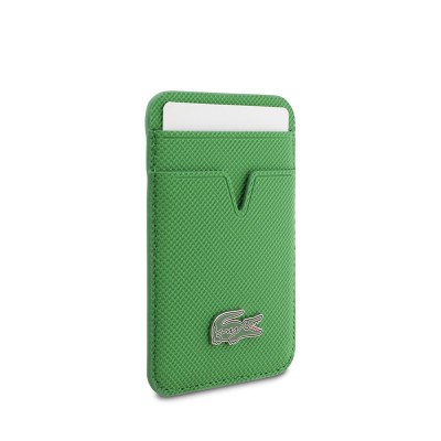 Apple iPhone 17 Pro Kılıf Lacoste Orjinal Lisanslı M-safe Şarj Özellikli PU Pike Desenli Metal Logolu Kartlıklı Kapak - 13