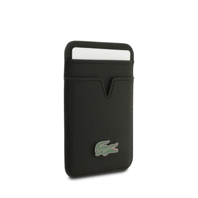 Apple iPhone 17 Pro Kılıf Lacoste Orjinal Lisanslı M-safe Şarj Özellikli PU Pike Desenli Metal Logolu Kartlıklı Kapak - 40