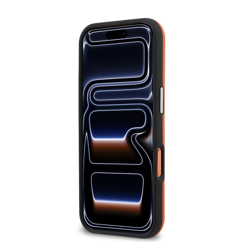 Apple iPhone 17 Pro Kılıf Lacoste Orjinal Lisanslı M-Safe Şarj Özellikli PVC Yarı Pike Desenli Arka Yüzey İkonik Timsah Dokuma Logolu Kapak - 7
