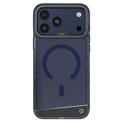 Apple iPhone 17 Pro Kılıf M-safe Şarj Özellikli Airbag Tasarımlı O-Ring Şeffaf Kajsa Trans Alüminyum Shield Serisi Kapak - Kajsa