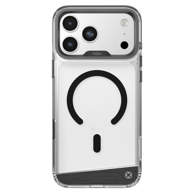 Apple iPhone 17 Pro Kılıf M-safe Şarj Özellikli Airbag Tasarımlı O-Ring Şeffaf Kajsa Trans Alüminyum Shield Serisi Kapak - 6