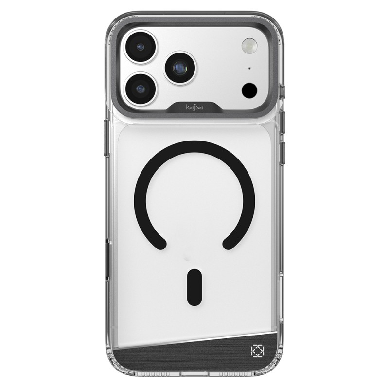Apple iPhone 17 Pro Kılıf M-safe Şarj Özellikli Airbag Tasarımlı O-Ring Şeffaf Kajsa Trans Alüminyum Shield Serisi Kapak - 6