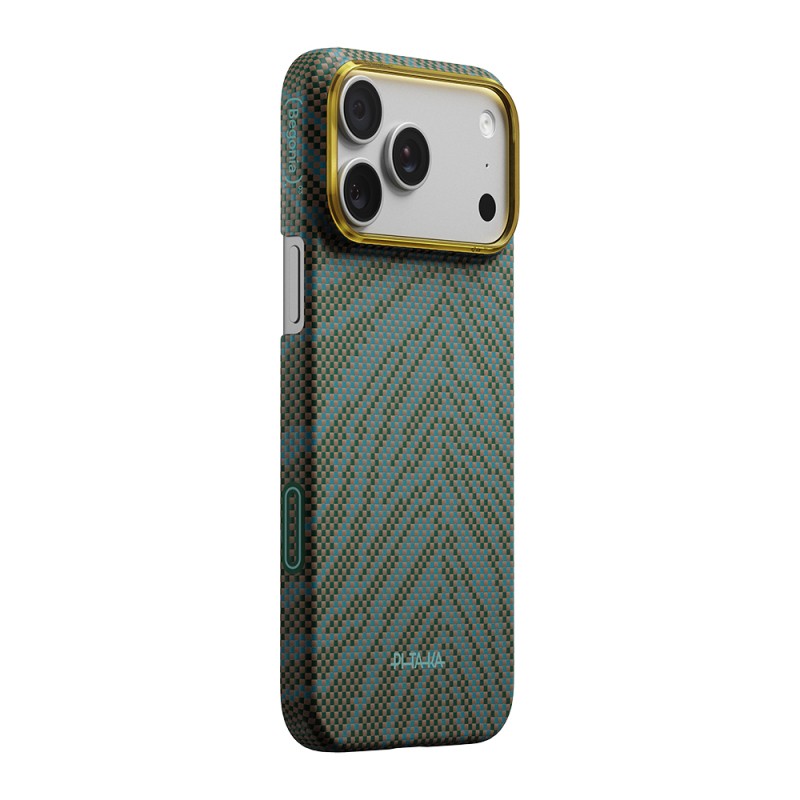 Apple iPhone 17 Pro Kılıf M-safe Şarj Özellikli Aramid Karbon Fiber Pitaka Breath of Veins Serisi Kapak - 5