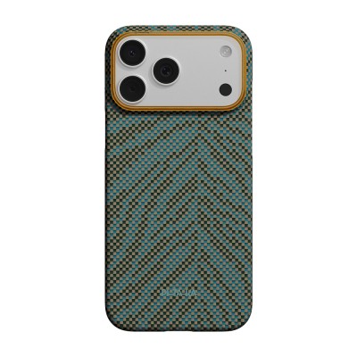 Apple iPhone 17 Pro Kılıf M-safe Şarj Özellikli Aramid Karbon Fiber Pitaka Breath of Veins Serisi Kapak - 2