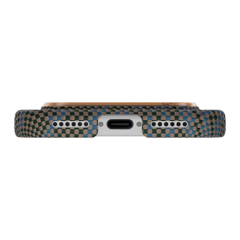 Apple iPhone 17 Pro Kılıf M-safe Şarj Özellikli Aramid Karbon Fiber Pitaka Breath of Veins Serisi Kapak - 9