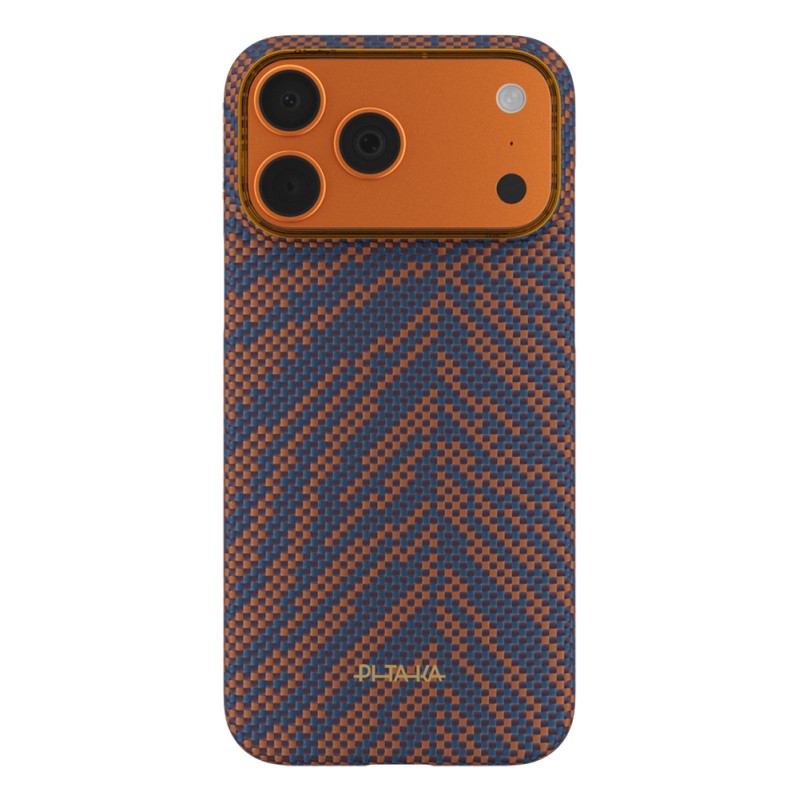 Apple iPhone 17 Pro Kılıf M-safe Şarj Özellikli Aramid Karbon Fiber Pitaka Breath of Veins Serisi Kapak - 3