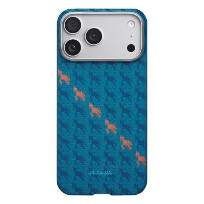 Apple iPhone 17 Pro Kılıf M-safe Şarj Özellikli Aramid Karbon Fiber Pitaka Edge Serisi Happiness Rides Kapak - 2