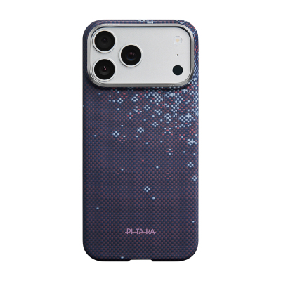 Apple iPhone 17 Pro Kılıf M-safe Şarj Özellikli Aramid Fiber Pitaka Sakura Hours Serisi Kapak - Pitaka