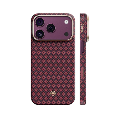 Apple iPhone 17 Pro Kılıf M-Safe Şarj Özellikli Benks ArmorAir ArmorGrid Serisi C1 Kevlar Karbon Kapak - Benks