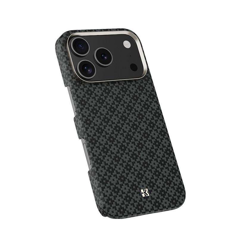Apple iPhone 17 Pro Kılıf M-Safe Şarj Özellikli Benks ArmorAir ArmorGrid Serisi Kevlar Karbon Kapak - 7