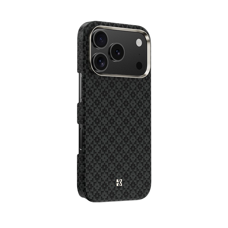 Apple iPhone 17 Pro Kılıf M-Safe Şarj Özellikli Benks ArmorAir ArmorGrid Serisi Kevlar Karbon Kapak - 13