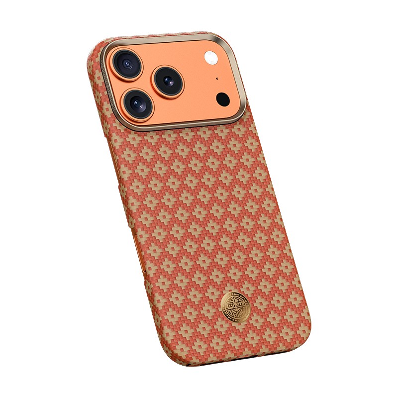 Apple iPhone 17 Pro Kılıf M-Safe Şarj Özellikli Benks ArmorAir ArmorGrid Serisi Kevlar Karbon Kapak - 18