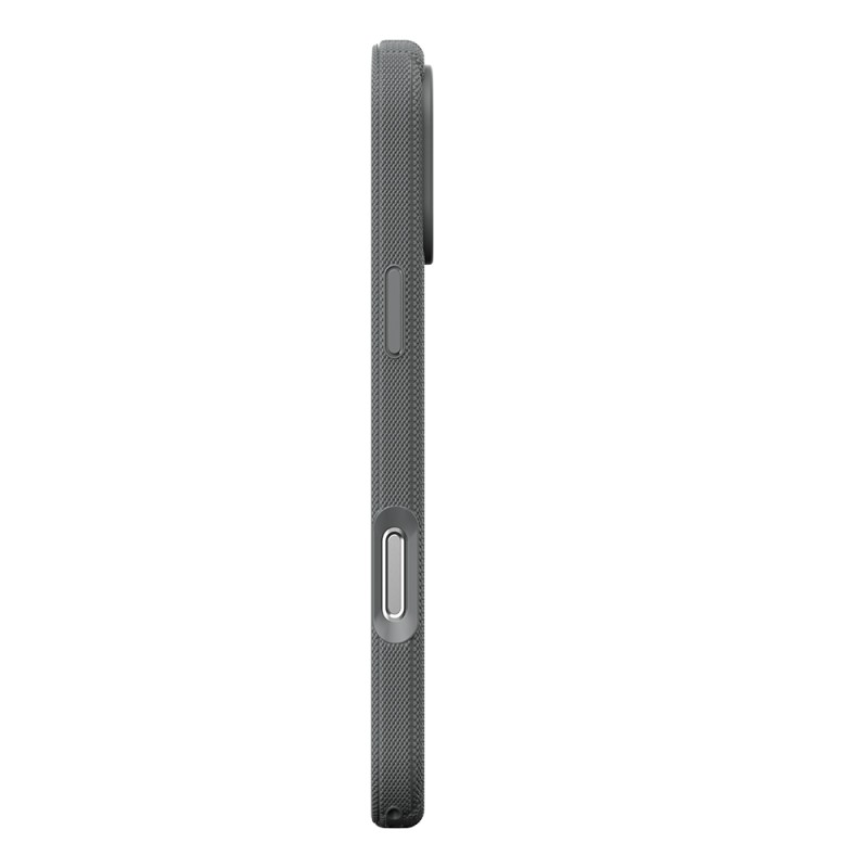 Apple iPhone 17 Pro Kılıf M-Safe Şarj Özellikli Çizgi Desenli Kumaş Dokulu Zore Paris Lorin Kapak - 21