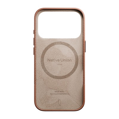Apple iPhone 17 Pro Kılıf M-safe Şarj Özellikli Deri Dokulu Native Union RE Classic Serisi Kapak - 28