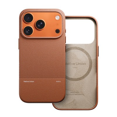 Apple iPhone 17 Pro Kılıf M-safe Şarj Özellikli Deri Dokulu Native Union RE Classic Serisi Kapak - 12