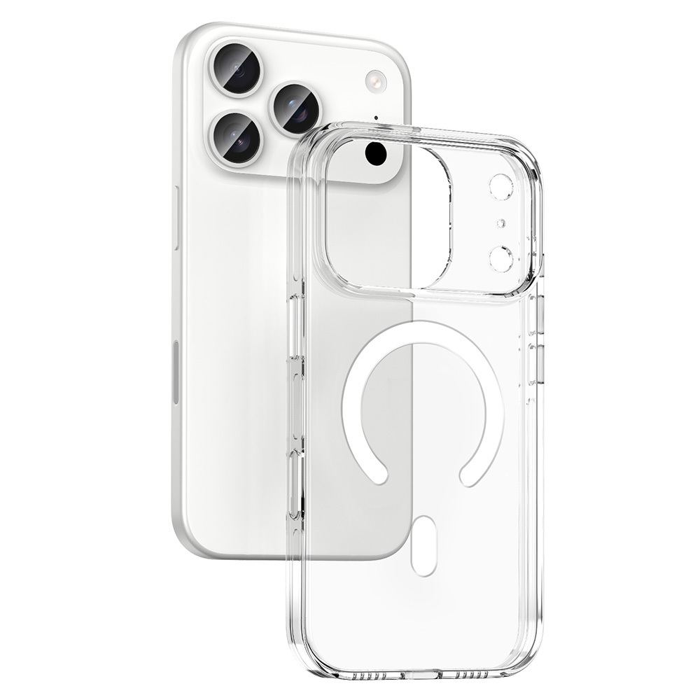iPhone 17 Pro Kılıf M-safe Şarj Özellikli Kamera Korumalı NXXA Kripto Kapak - Şeffaf