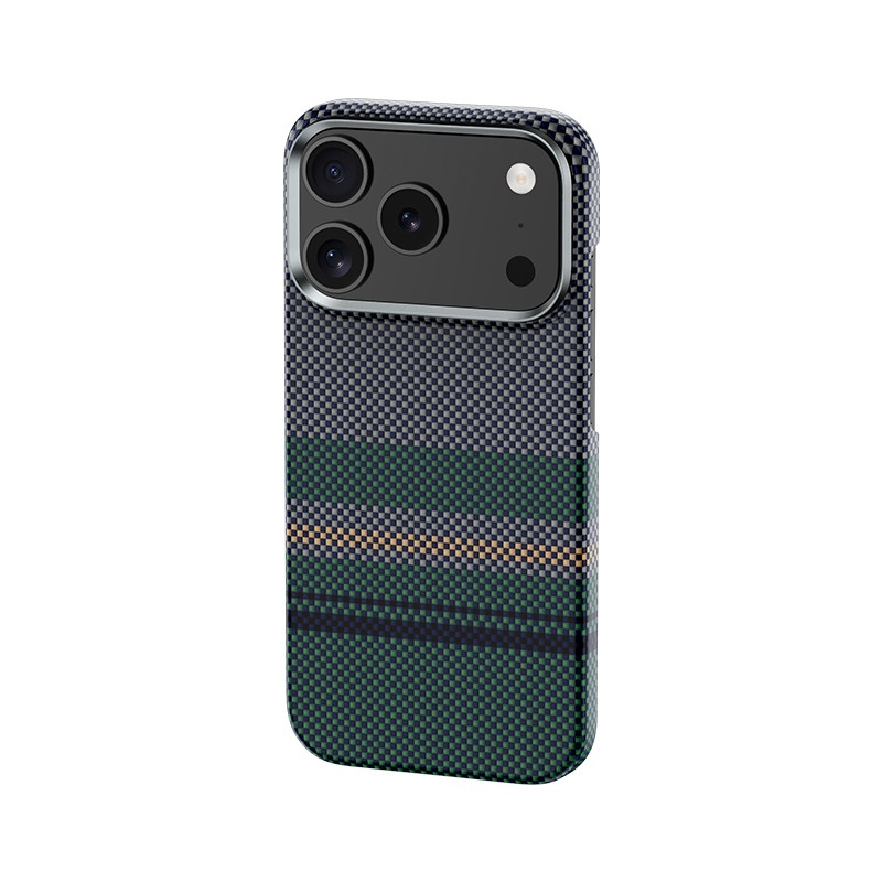 Apple iPhone 17 Pro Kılıf M-safe Şarj Özellikli Karbon Fiber Tasarımlı Benks Aurora ArmorAir Kevlar Kapak - 4