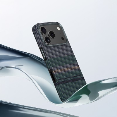 Apple iPhone 17 Pro Kılıf M-safe Şarj Özellikli Karbon Fiber Tasarımlı Benks Aurora ArmorPro Kevlar Kapak - 7