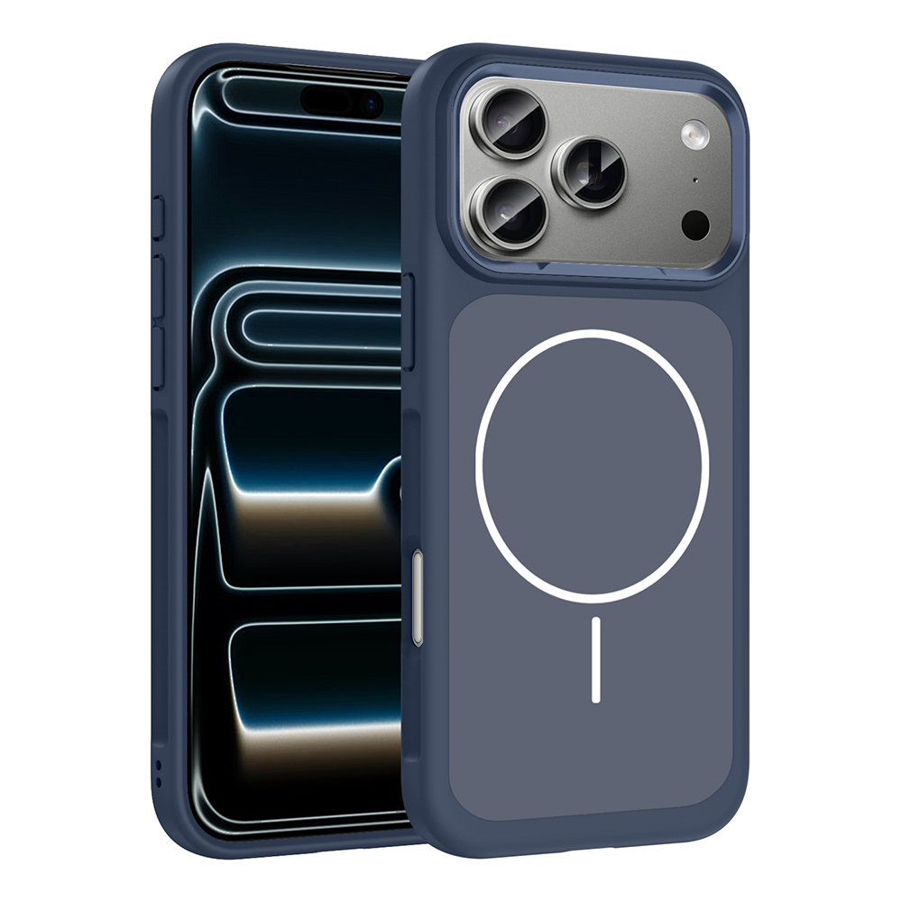 iPhone 17 Pro Kılıf M-Safe Şarj Özellikli Metal Kamera Çerçeveli NXXA Sanremo Silikon Kapak - Lacive
