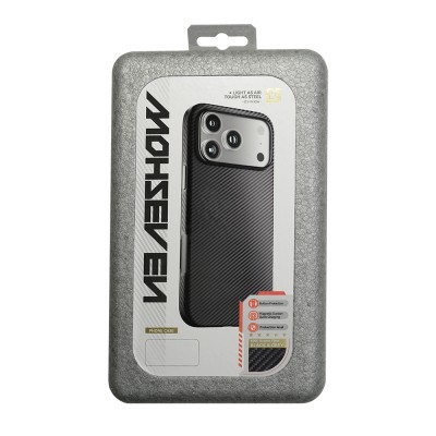 Apple iPhone 17 Pro Kılıf M-safe Şarj Özellikli Mohseven 600D Aramid Fiber Kapak - 6