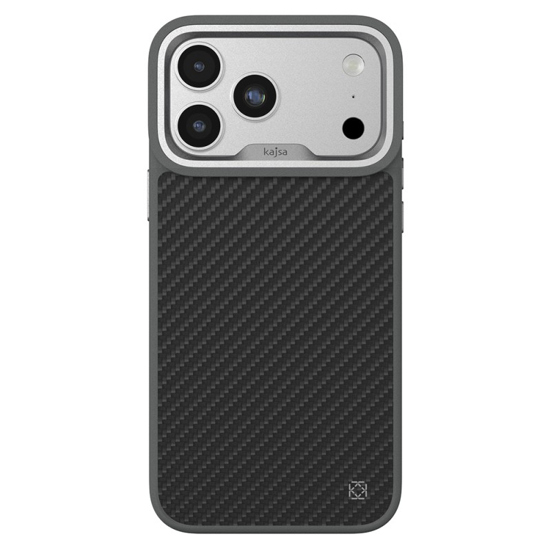Apple iPhone 17 Pro Kılıf M-safe Şarj Özellikli O-Ring Kajsa Carbon Fiber Serisi Kapak - 4