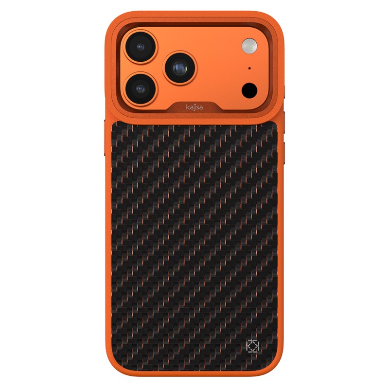 Apple iPhone 17 Pro Kılıf M-safe Şarj Özellikli O-Ring Kajsa Carbon Fiber Serisi Kapak - 5
