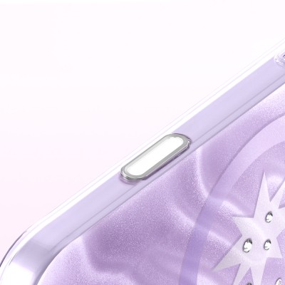 Apple iPhone 17 Pro Kılıf M-Safe Şarj Özellikli Orjinal Swarovski Taşlı Zore Paris Rovix Sert PC Kapak - 11