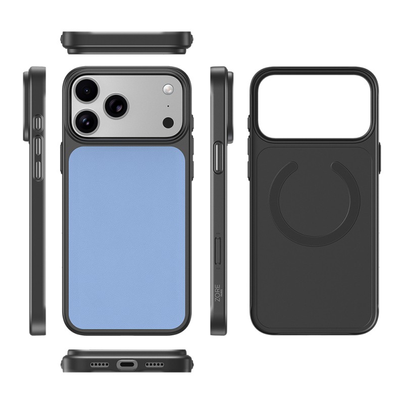 Apple iPhone 17 Pro Kılıf M-Safe Şarj Özellikli PU Zore Paris Trexo Sert PC Kapak - 28