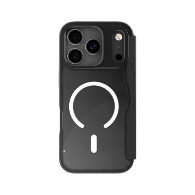 Apple iPhone 17 Pro Kılıf M-Safe Şarj Özellikli Raptic Air Folio Şeffaf Kartlıklı Kapaklı Kılıf - 9