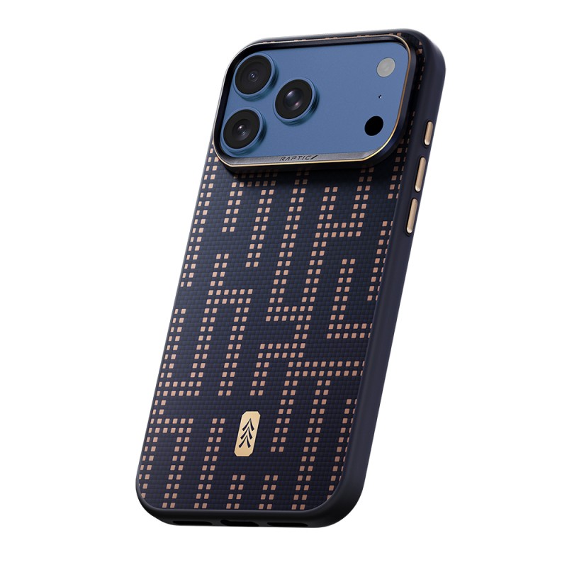 Apple iPhone 17 Pro Kılıf M-safe Şarj Özellikli Raptic Aramid Dual Grid Serisi Karbon Kapak - 2