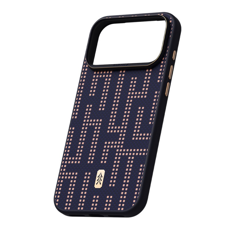 Apple iPhone 17 Pro Kılıf M-safe Şarj Özellikli Raptic Aramid Dual Grid Serisi Karbon Kapak - 6