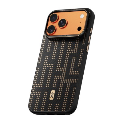 Apple iPhone 17 Pro Kılıf M-safe Şarj Özellikli Raptic Aramid Dual Grid Serisi Karbon Kapak - 11