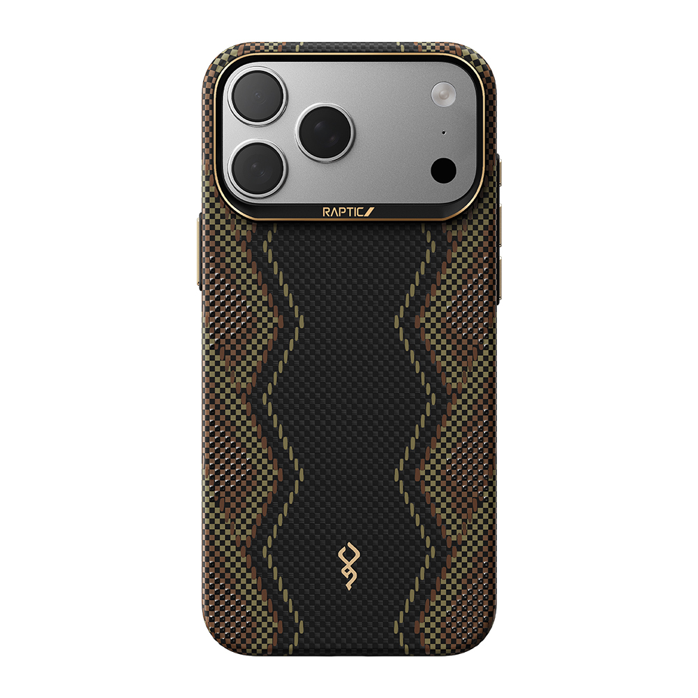 Apple iPhone 17 Pro Kılıf M-safe Şarj Özellikli Raptic Aramid Skin Scepter Serisi Kapak - Siyah