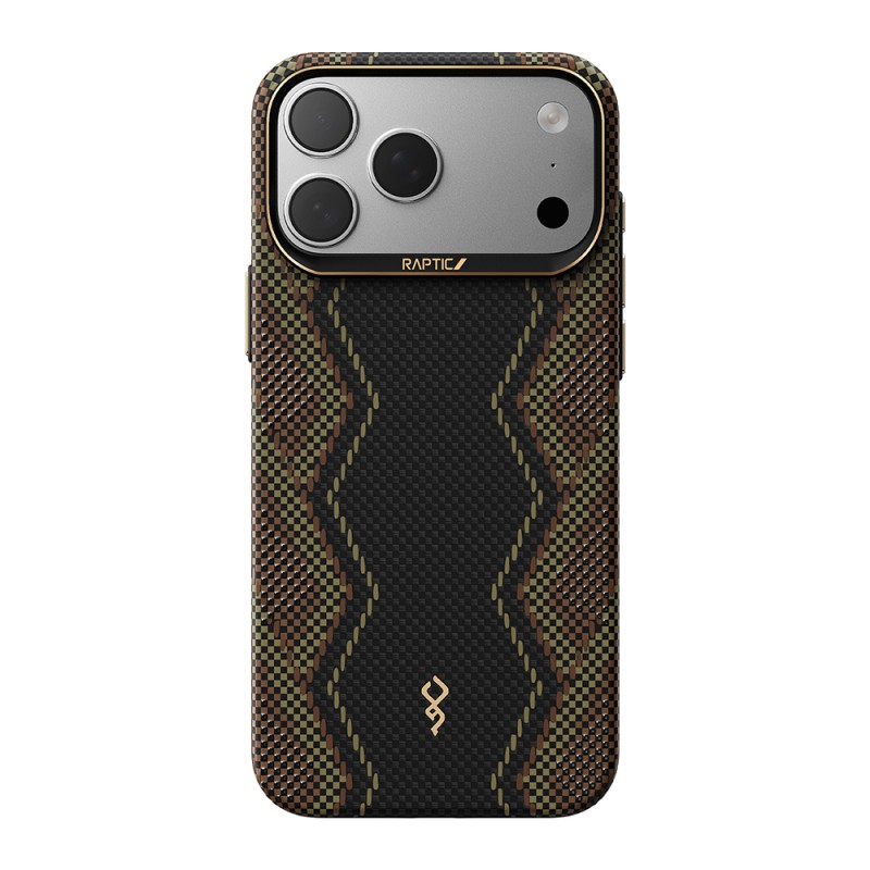 Apple iPhone 17 Pro Kılıf M-safe Şarj Özellikli Raptic Aramid Skin Scepter Serisi Karbon Kapak - 1