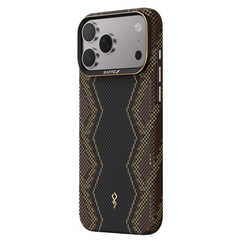 Apple iPhone 17 Pro Kılıf M-safe Şarj Özellikli Raptic Aramid Skin Scepter Serisi Karbon Kapak - 5