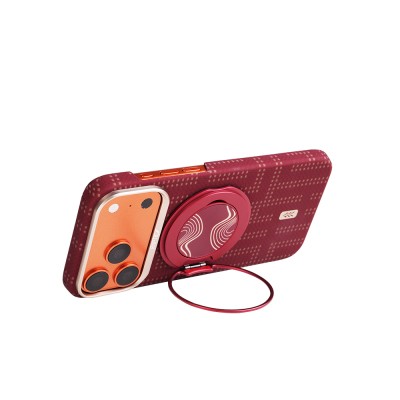 Apple iPhone 17 Pro Kılıf M-safe Şarj Özellikli Raptic Aramid Skin Serisi Karbon Kapak - 11