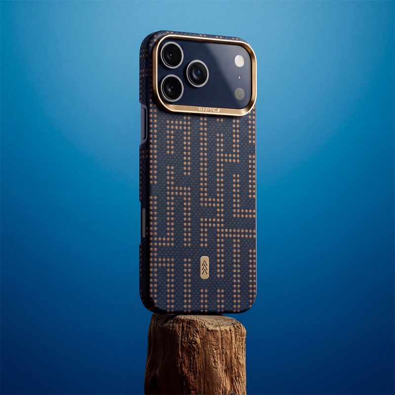Apple iPhone 17 Pro Kılıf M-safe Şarj Özellikli Raptic Aramid Skin Serisi Karbon Kapak - 20