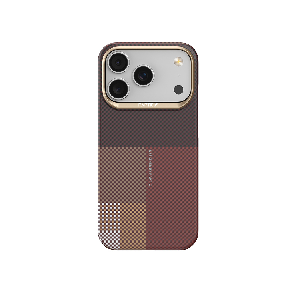Apple iPhone 17 Pro Kılıf M-safe Şarj Özellikli Raptic Aramid Skin Transform Serisi Kapak - Kahverengi
