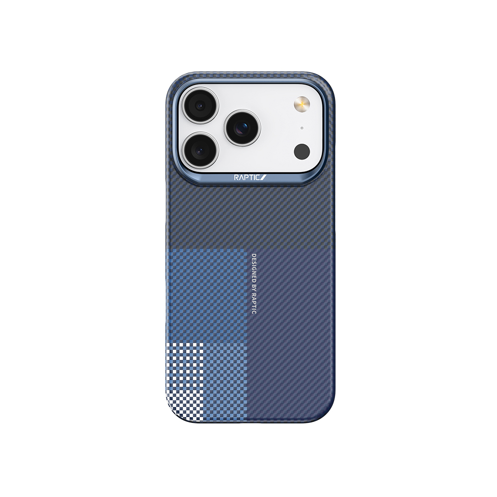 Apple iPhone 17 Pro Kılıf M-safe Şarj Özellikli Raptic Aramid Skin Transform Serisi Kapak - Mavi