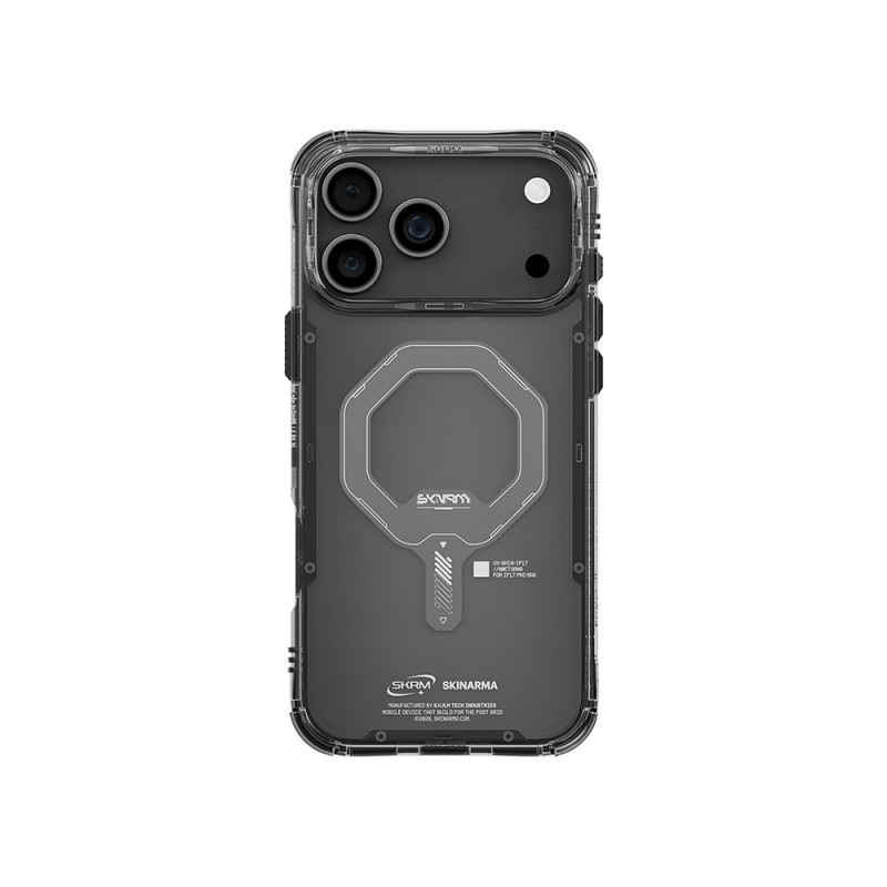 Apple iPhone 17 Pro Kılıf M-safe Şarj Özellikli Şeffaf Airbag Tasarımlı Skinarma Saido Mag-Charge Kapak - 8