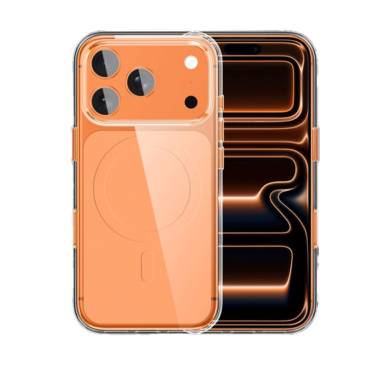 Apple iPhone 17 Pro Kılıf M-safe Şarj Özellikli Şeffaf Tasarımlı Wlons Apel Kapak - 5