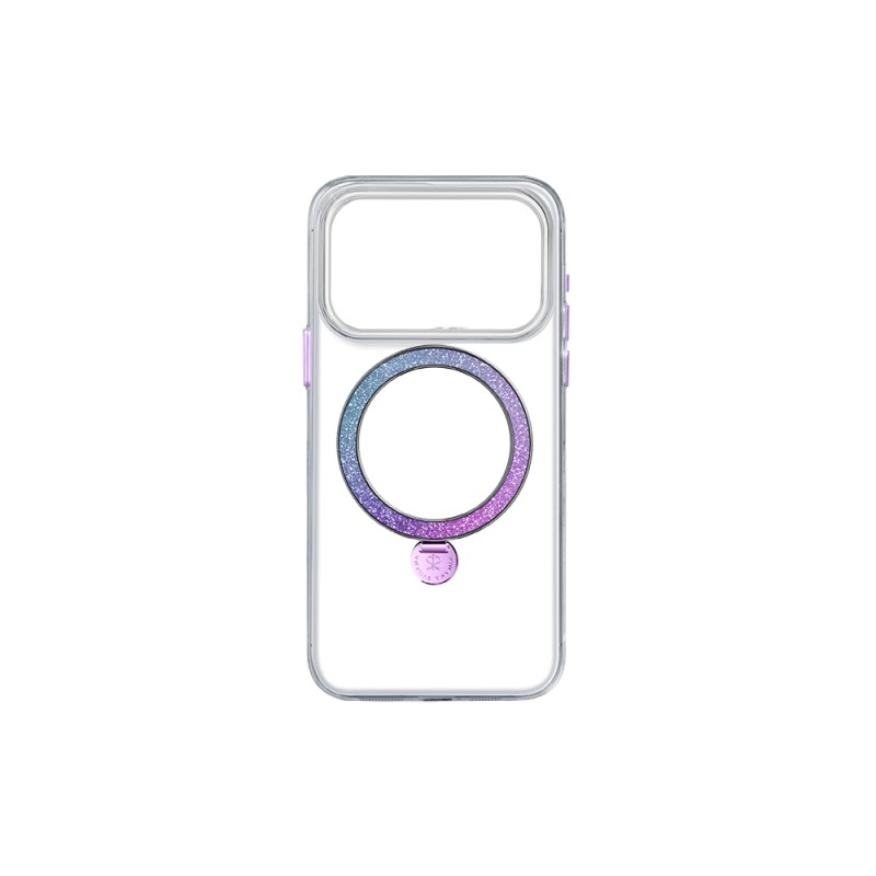 Apple iPhone 17 Pro Kılıf M-safe Şarj Özellikli Simli Standlı Pynana Dancing Circle Trendy Serisi Kapak - 3